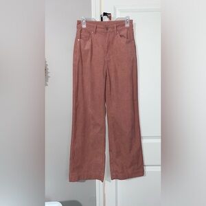 High Waisted Corduroy Pink Pants
